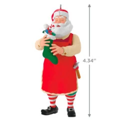 Hallmark Toymaker Santa Surprise Mystery Ornament -Hallmark Toymaker Santa Holding Stocking Keepsake Ornament 1999QGO2967 04