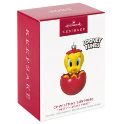 Hallmark Looney Tunes™ Tweety™ Chwistmas Surprise Ornament 11 Hallmark Looney Tunes™ Tweety™ Chwistmas Surprise Ornament -Hallmark Tweety Bird in Red Ball Keepsake Ornament 1899QXI6047 04