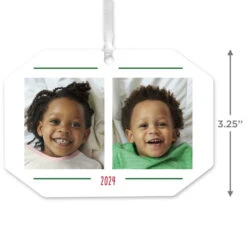 Hallmark Two-Photo Personalized Text And Photo Metal Ornament -Hallmark TwoPhoto Personalized Christmas Ornament 1OFM1001B4 03
