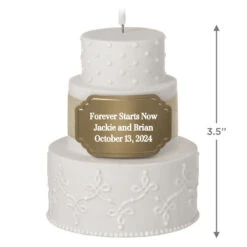 Hallmark Wedding Cake Personalized Ornament -Hallmark Wedding Cake Personalized Christmas Ornament 2999QHE2203B1 03