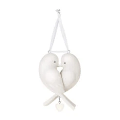 Hallmark Our Anniversary 2023 Porcelain Ornament 14 Hallmark Our Anniversary 2023 Porcelain Ornament -Hallmark White Love Birds Anniversary Keepsake Ornament 1999QHX3069 06
