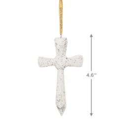 Hallmark Never Failing Love Porcelain Ornament -Hallmark White Porcelain Cross Keepsake Ornament 1799QHX3047 03