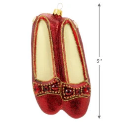 Hallmark The Wizard Of Oz™ Ruby Slippers™ Glass Ornament -Hallmark Wizard of Oz Ruby Slippers Keepsake Ornament 1QEP3037 03